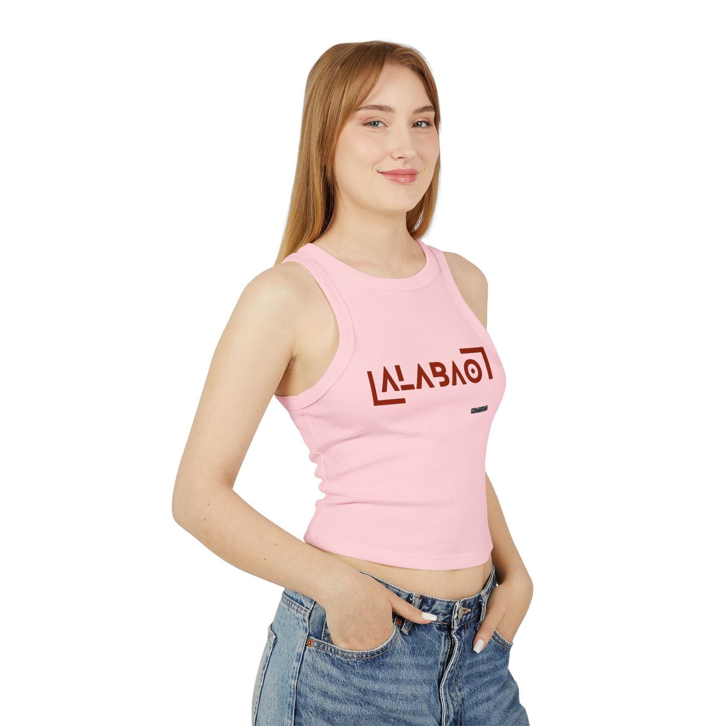 ALABAO - Women's Micro Rib Racer Tank Top